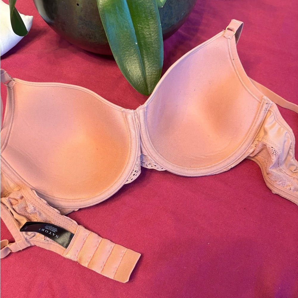 Natori Dusty Rose Lace Underwire Bra Size 34DD - Picture 2 of 4